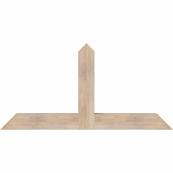 Ekena Millwork Portland Smooth Timber Gable Bracket, Douglas Fir, 60"W x 30"H x 5 1/2"D x 5 1/2"F, 12/12 Pitch GBW060X30X0606POR00SDF - main